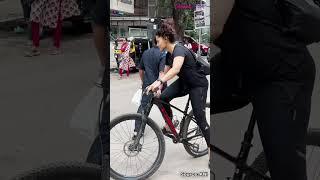 Saiyami Kher Snapped Cycling in Bandra!! | Video