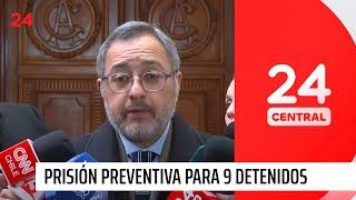 Dictan prisión preventiva para 9 detenidos tras operativo en Villa Francia | 24 Horas TVN Chile