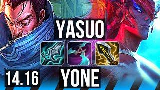 YASUO vs YONE (MID) | 6/1/9, 800+ games, Dominating | NA Master | 14.16