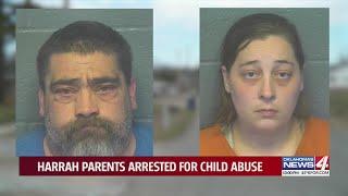 Harrah parents arrested for child abuse