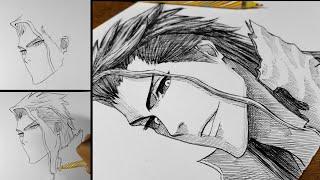 How to Draw AIZEN from anime Bleach "Using Only 1 PEN"