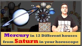 Mercury in 12 Different houses from Saturn in your horoscope