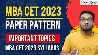MBA CET 2023 Paper Pattern | Syllabus | Important Topics