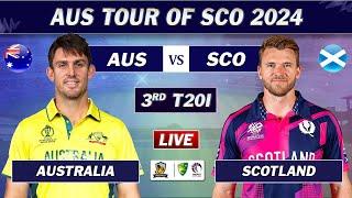 AUSTRALIA vs SCOTLAND 3rd T20 MATCH LIVE COMMENTARY | AUS vs SCO LIVE