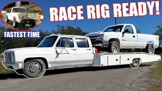 Breaking In The NEW Race Rig!!! Fastest Pass Down The Dragstrip With Our Duramax Race Truck!!!