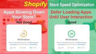 Reduce JavaScript Execution Time and Increase Page Speed scrore - Shopify Speed Optimization