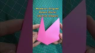 Membuat Origami Bebek yang Mudah: Cara Membuat Bebek dengan Kertas Lipat #Shorts