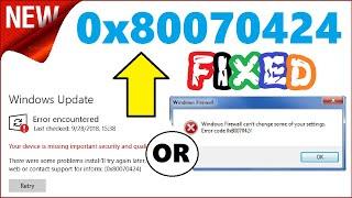 0x80070424 Fixed | How to fix Windows Update / Microsoft Store Error 0x80070424 on Windows 10 / 8