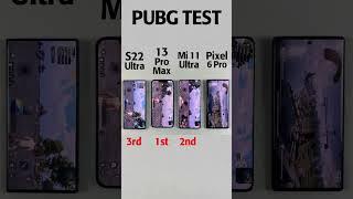 S22 Ultra vs 13 Pro Max vs Mi 11 Ultra vs Pixel 6 Pro PUBG MOBILE TEST - 8 Gen 1 vs A15 Bionic PUBG