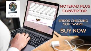 Notepad Plus Conversion Software with Free Error Checking Software. Image and WRT files| Data Entry