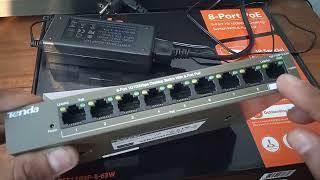 POE SWITCH KUAT SAMPAI 250 M | POE SWITCH TENDA 8 PORT REVIEW