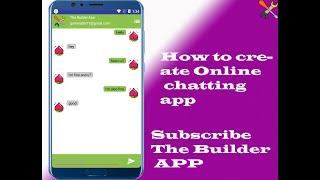 How to create Online Chatting app in Kodular