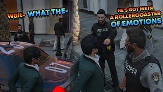 Officer Garry Berry reacts to seeing YUNO after the emotional goodbye | GTA V RP NoPixel 3.0