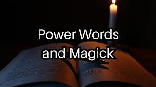 Words of Power in magickal practice #witchcraft