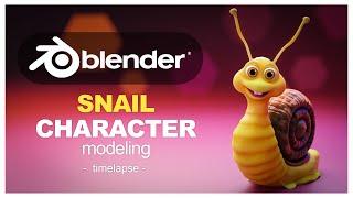 Blender Snail Character Modeling . Timelapse