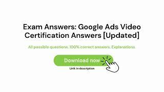 Exam Answers: Google Ads Video Certification Answers | Upodated | #examroll