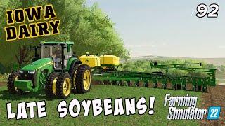 Planting late season soybeans on IOWA DAIRY UMRV EP92 - Farming Simulator 22