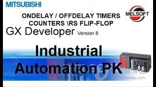LESSON#02_MITSUBISHI PLC|GX DEVELOPER USING OF ONDELAY\OFFDELAY TIMERS COUNTERS SET\RESET