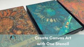 Gel Press Art -  Creating on Canvas with One Stencil