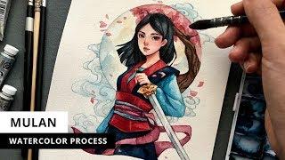 Mulan | Watercolor Process