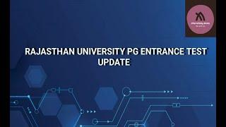 Rajasthan University PG Admission 2023| URATPG 2023| Big Update