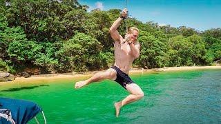 SYDNEY YACHT ROPE SWING!