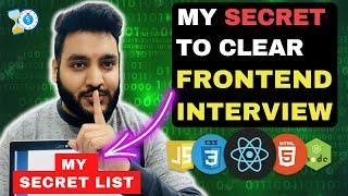 TOPICS to crack Frontend Developer Interview!  | javascript interview questions and answers