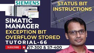 Siemens PLC Training 66 - Exception Bit Overflow Stored in Siemens PLC | Status Bit Instructions