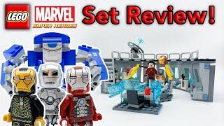 LEGO Iron Man Hall of Armor Review! LEGO Marvel Superheroes Set 76125