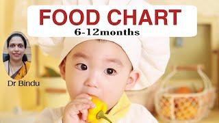 Food chart for 6-12months/6 മാസത്തിന് ശേഷം കൊടുക്കേണ്ട ഭക്ഷണങ്ങൾ/Conventional weaning