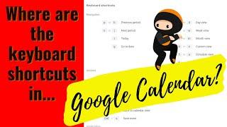 Where To Find Keyboard Shortcuts In Google Calendar