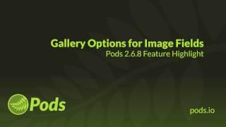 Feature Highlight: Gallery Options for Image Fields in Pods