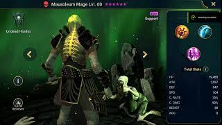 Raid Shadow Legends Hero Showcase Mausoleum Mage lv 60