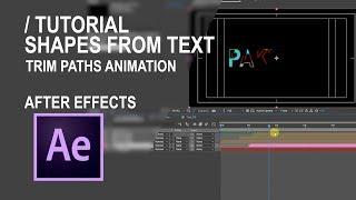 Trim Paths Text Animation After Effects Tutorial