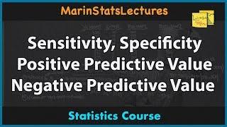 Sensitivity, Specificity, Positive and Negative Predictive Values | MarinStatsLectures