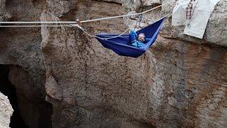 Awesome People - cavers on 7th hole cave Oman Salmah Plateau