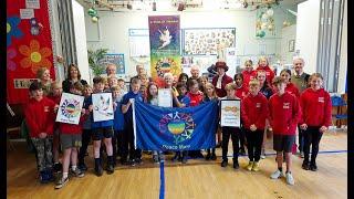 Gold Peace Mala award for Rhayader Church in Wales Primary School