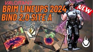 Top 7 New Bind Brimstone Lineups (2024)| Site A | Brimstone Lineups Split Valorant Tips & Trick