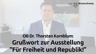 Grußwort Ausstellung "Für Freiheit und Republik!"