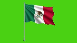 Mexico Flag Green Screen Animation | Mexico Flag Animation - 4K Flag Animation #MexicoFlag