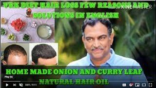 ENGLISH|VRKDiet HairLoss Solutions|Homemade Hair Oil for Hair Growth|Treat Baldness