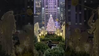 Rockefeller Center Christmas Tree in NYC️The tree is lit every morning at 5 AM