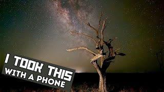 Star photography with a phone, the best way to light paint the foreground subject