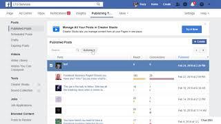 Posting on FaceBook using the publishing tools