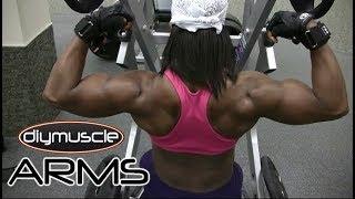 JACKED!! female bodybuilder ALISA ALLEN in the gym WOW!!