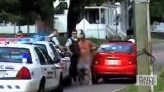 Captured on Cam: Naked criminals try to escape arrest