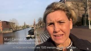 Mari Carmen Oudendijk zwemt voor haar broer Carlos