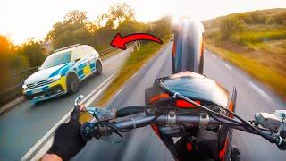 SUPERMOTO NIGHTRIDE & POLICE!