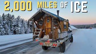 Driving the Frozen Alaska Highway in an Old Ford Diesel Truck | 2,000 Miles in 4 days