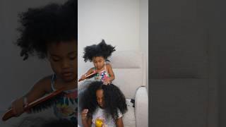 HELP ME! DOING BOTH OF THE GIRLS HAIR #curlyhair #naturalhair #easyhairstyle